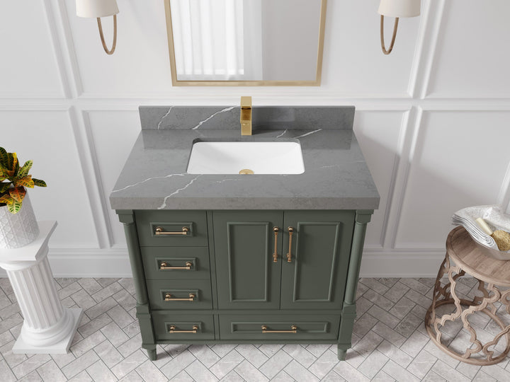 Aberdeen 36 in. W x 22 in. D Center Sink Bathroom vanity - photo 31