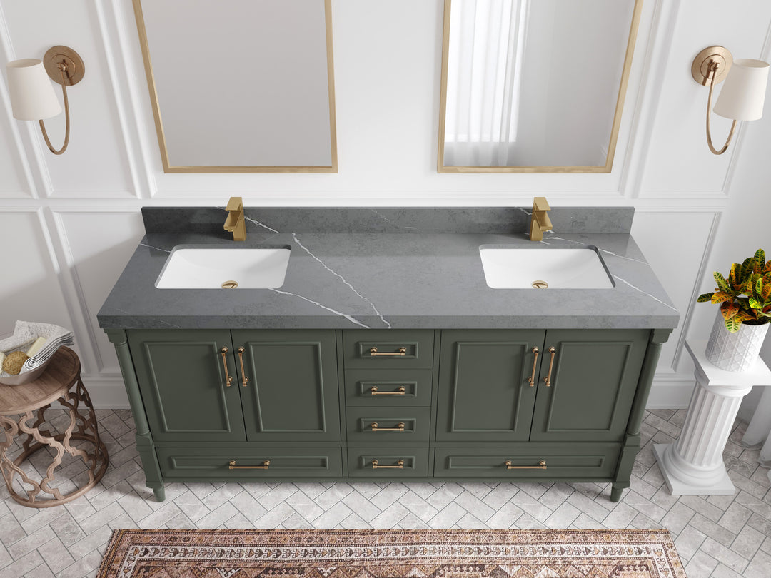 Aberdeen 72 in. W x 22 in. D Double Sink Bathroom Vanity