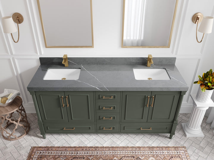Aberdeen 72 in. W x 22 in. D Double Sink Bathroom Vanity - photo 29