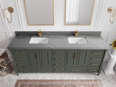 Aberdeen 84 in. W x 22 in. D Double Sink Bathroom Vanity - photo 32