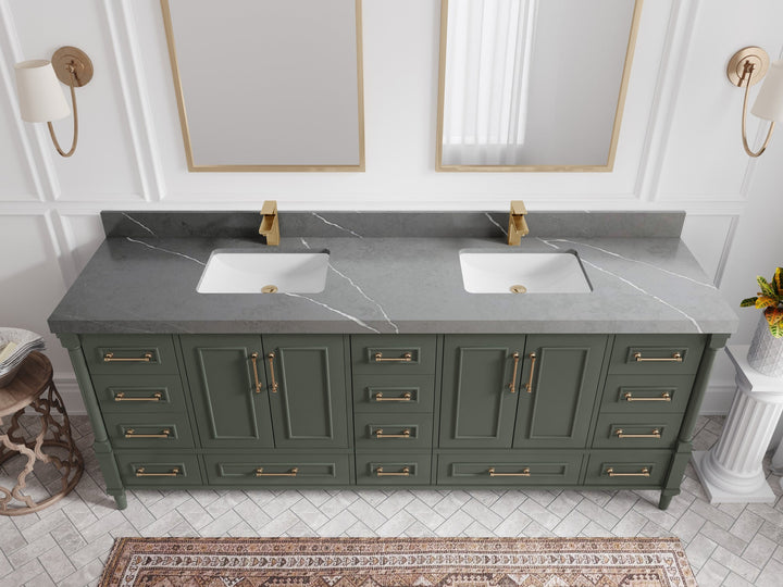 Aberdeen 84 in. W x 22 in. D Double Sink Bathroom Vanity - photo 32