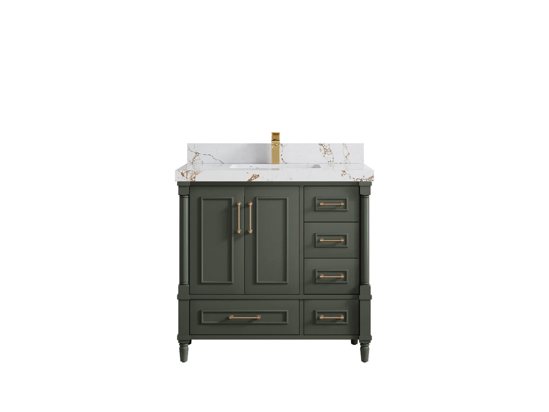 Aberdeen 36 in. W x 22 in. D Center Sink Bathroom Vanity