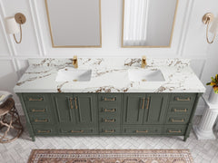 Aberdeen 84 in. W x 22 in. D Double Sink Bathroom Vanity - photo 34