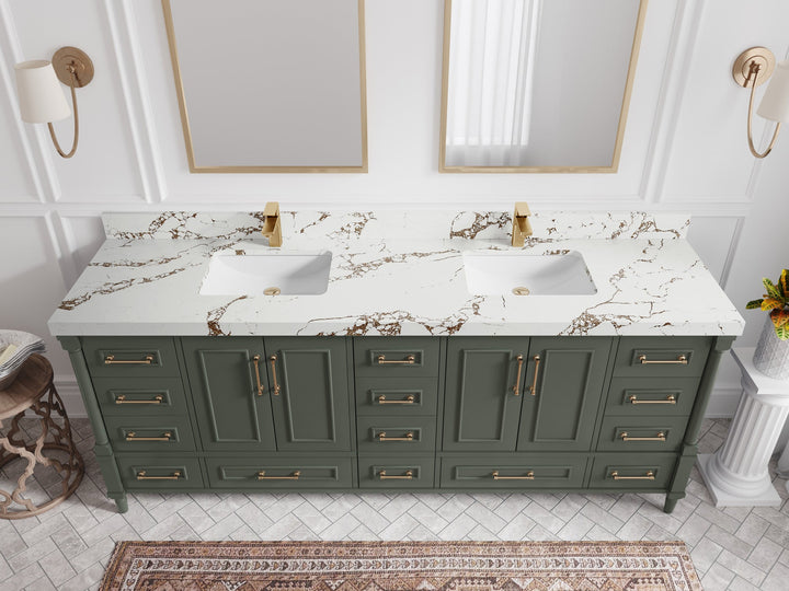 Aberdeen 84 in. W x 22 in. D Double Sink Bathroom Vanity - photo 34