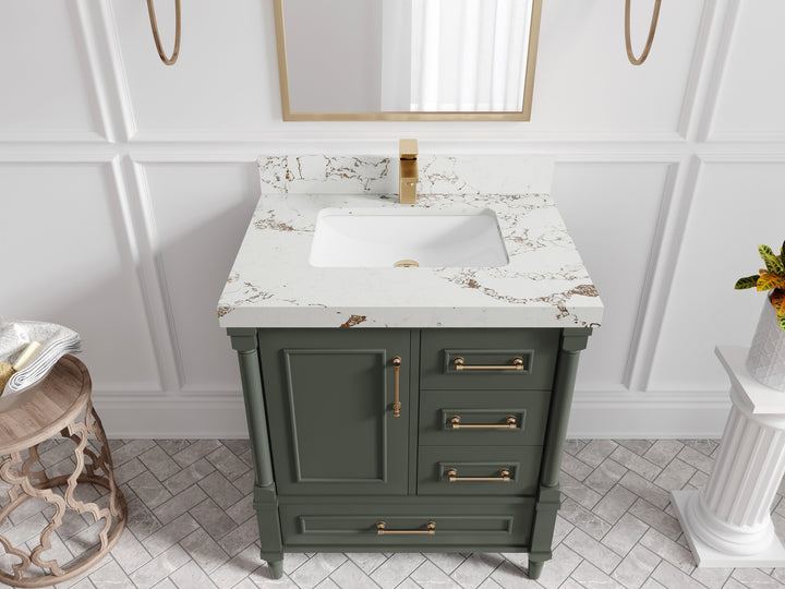 Aberdeen 30 in. W x 22 in. D Single Sink Bathroom Vanity - photo 41