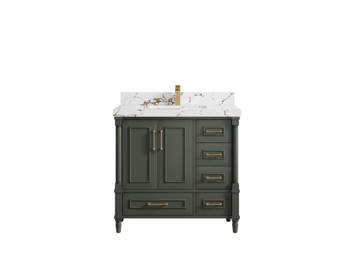 Aberdeen 36 in. W x 22 in. D Center Sink Bathroom Vanity - photo 36