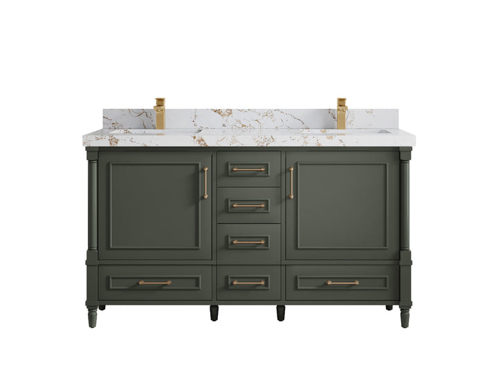 Aberdeen 60 in. W x 22 in. D Double Sink Bathroom Vanity - photo 34