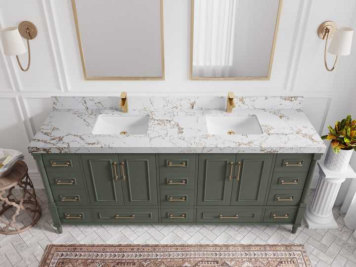 Aberdeen 80 in. W x 22 in. D Double Sink Bathroom Vanity - photo 29