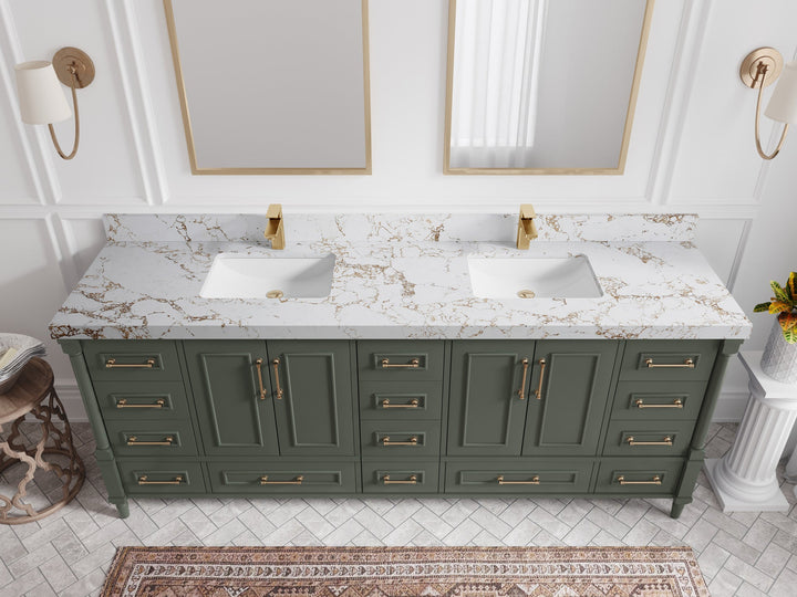 Aberdeen 84 in. W x 22 in. D Double Sink Bathroom Vanity - photo 36