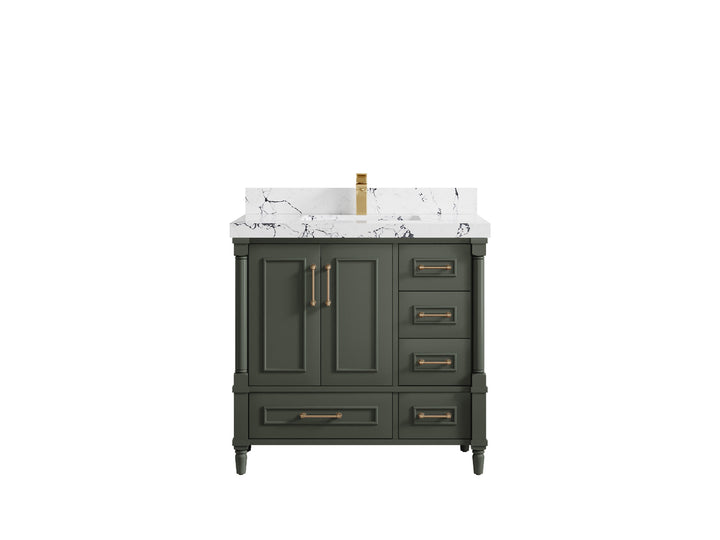 Aberdeen 36 in. W x 22 in. D Center Sink Bathroom Vanity - photo 38