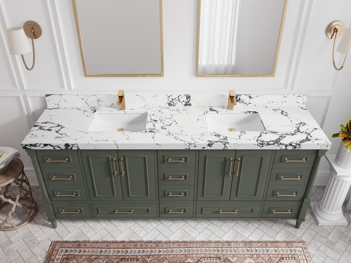 Aberdeen 84 in. W x 22 in. D Double Sink Bathroom Vanity - photo 38