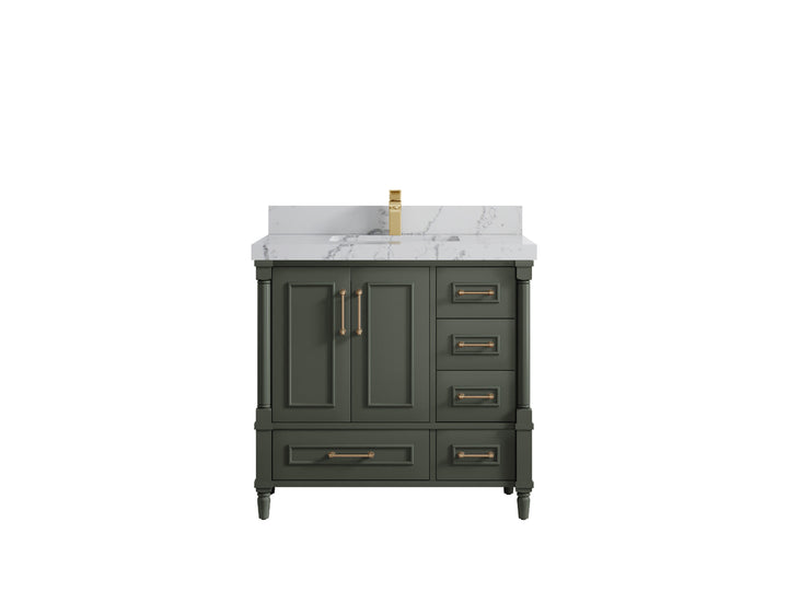 Aberdeen 36 in. W x 22 in. D Center Sink Bathroom Vanity - photo 40