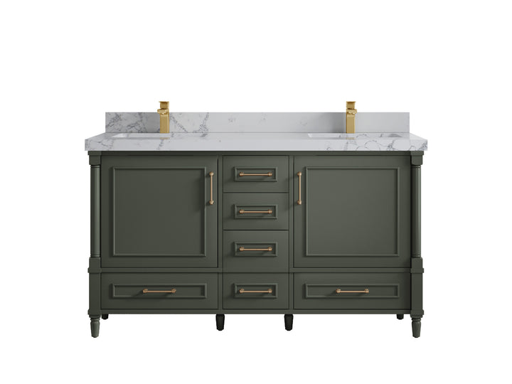 Aberdeen 60 in. W x 22 in. D Double Sink Bathroom Vanity - photo 40