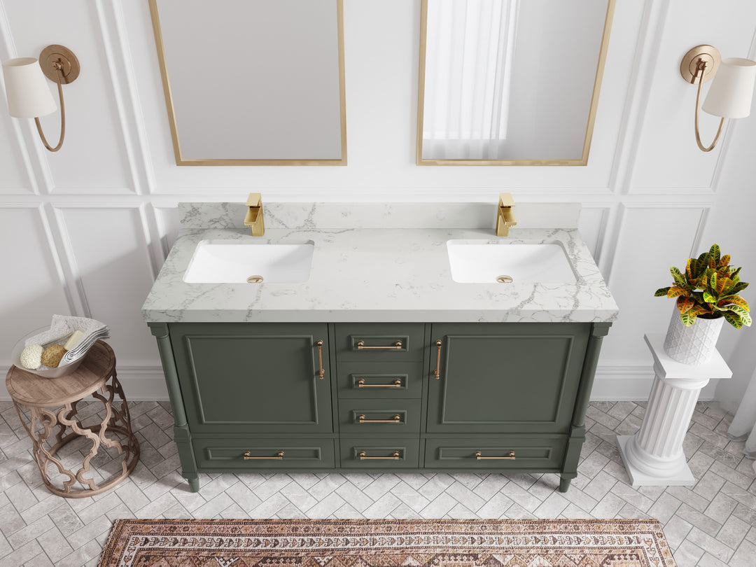 Aberdeen 60 in. W x 22 in. D Double Sink Bathroom Vanity