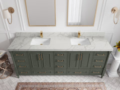Aberdeen 84 in. W x 22 in. D Double Sink Bathroom Vanity - photo 40