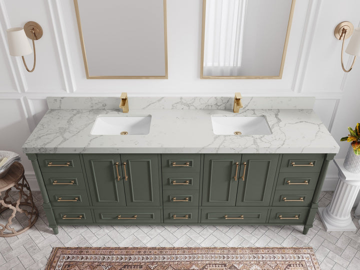 Aberdeen 84 in. W x 22 in. D Double Sink Bathroom Vanity - photo 40
