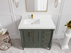 Aberdeen 36 in. W x 22 in. D Left Offset Sink Bathroom Vanity - photo 41