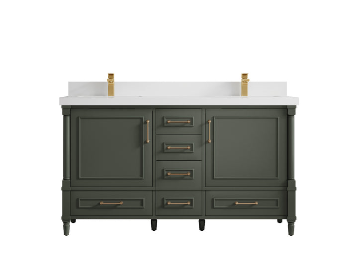 Aberdeen 60 in. W x 22 in. D Double Sink Bathroom Vanity - photo 42