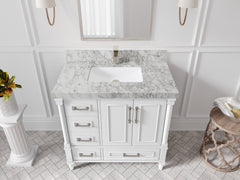 Aberdeen 36 in. W x 22 in. D Center Sink Bathroom Vanity - photo 17