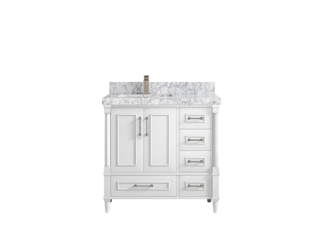 Aberdeen 36 in. W x 22 in. D Left Offset Sink Bathroom Vanity