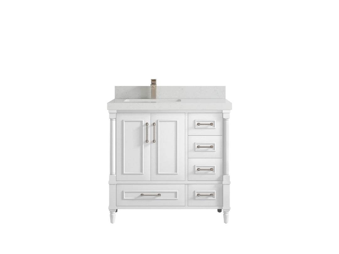 Aberdeen 36 in. W x 22 in. D Left Offset Sink Bathroom Vanity