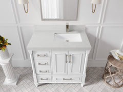 Aberdeen 36 in. W x 22 in. D Right Offset Sink Bathroom Vanity - photo 19