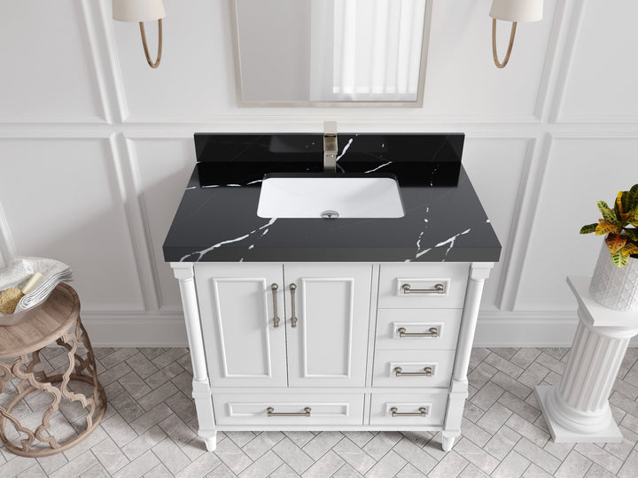 Aberdeen 36 in. W x 22 in. D Center Sink Bathroom Vanity - photo 7