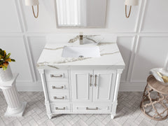 Aberdeen 36 in. W x 22 in. D Center Sink Bathroom Vanity - photo 11