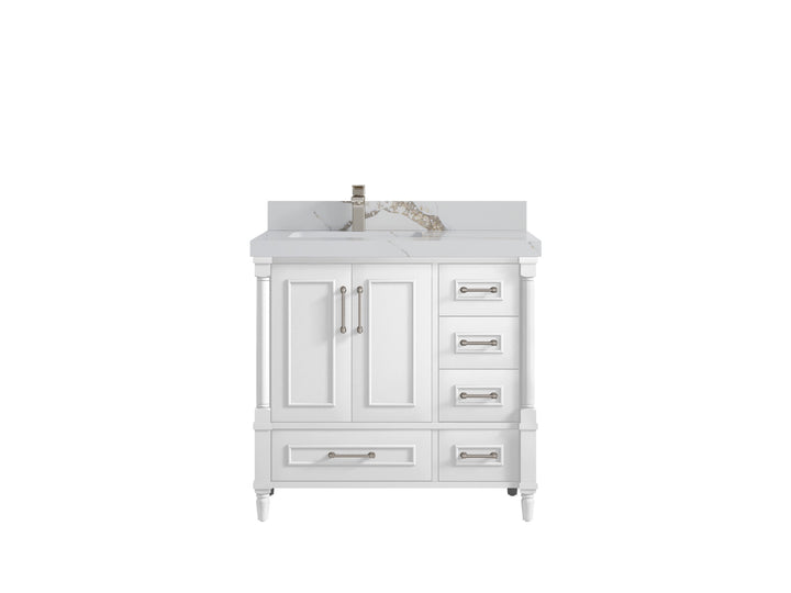 Aberdeen 36 in. W x 22 in. D Left Offset Sink Bathroom Vanity - photo 12