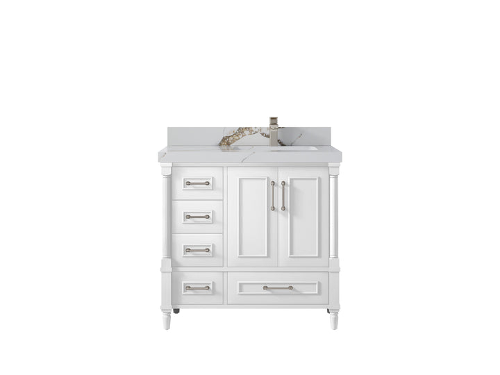 Aberdeen 36 in. W x 22 in. D Right Offset Sink Bathroom Vanity - photo 12