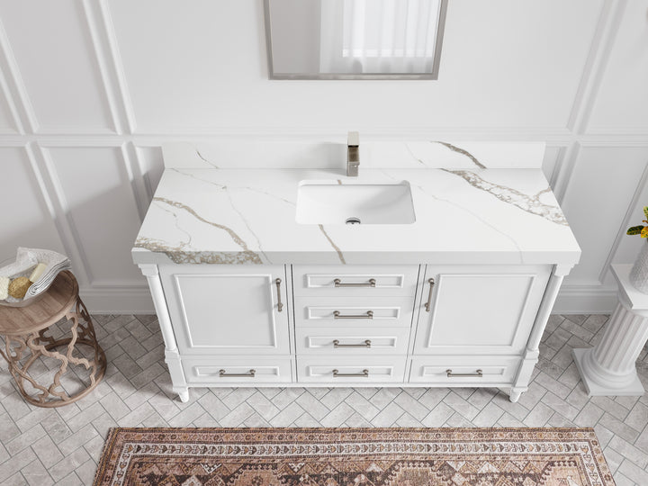 Aberdeen 60 in. W x 22 in. D Single Sink Bathroom Vanity - photo 10