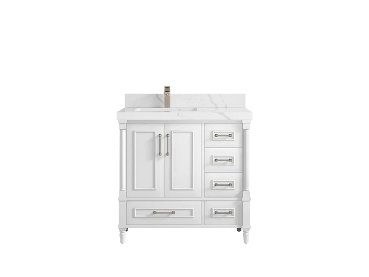 Aberdeen 36 in. W x 22 in. D Left Offset Sink Bathroom Vanity - photo 1