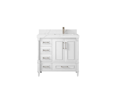 Aberdeen 36 in. W x 22 in. D Right Offset Sink Bathroom Vanity