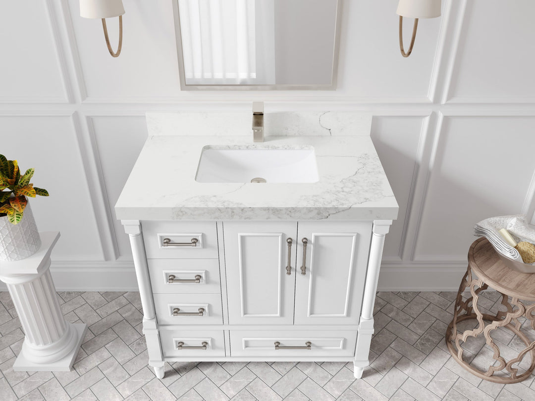 Aberdeen 36 in. W x 22 in. D Center Sink Bathroom vanity