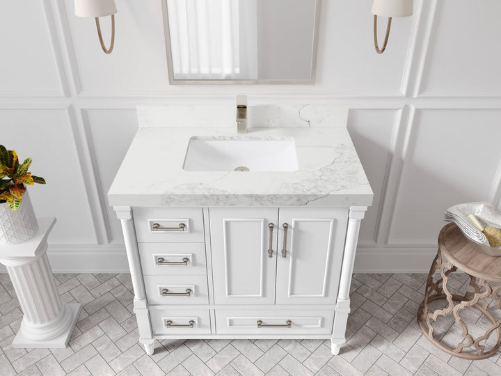 Aberdeen 36 in. W x 22 in. D Center Sink Bathroom vanity - photo 13