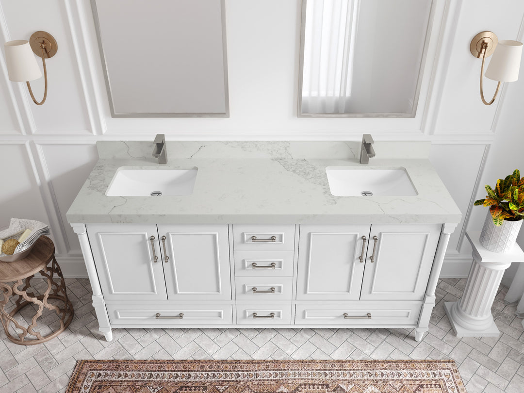 Aberdeen 72 in. W x 22 in. D Double Sink Bathroom Vanity