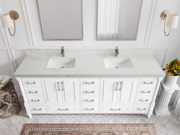 Aberdeen 80 in. W x 22 in. D Double Sink Bathroom Vanity - photo 13