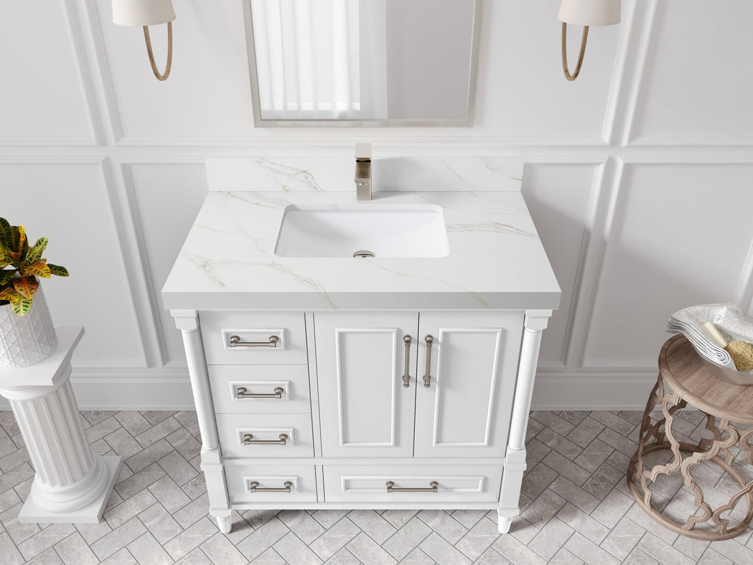 Aberdeen 36 in. W x 22 in. D Center Sink Bathroom vanity