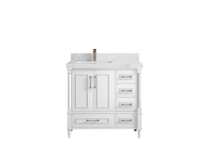 Aberdeen 36 in. W x 22 in. D Left Offset Sink Bathroom Vanity - photo 16