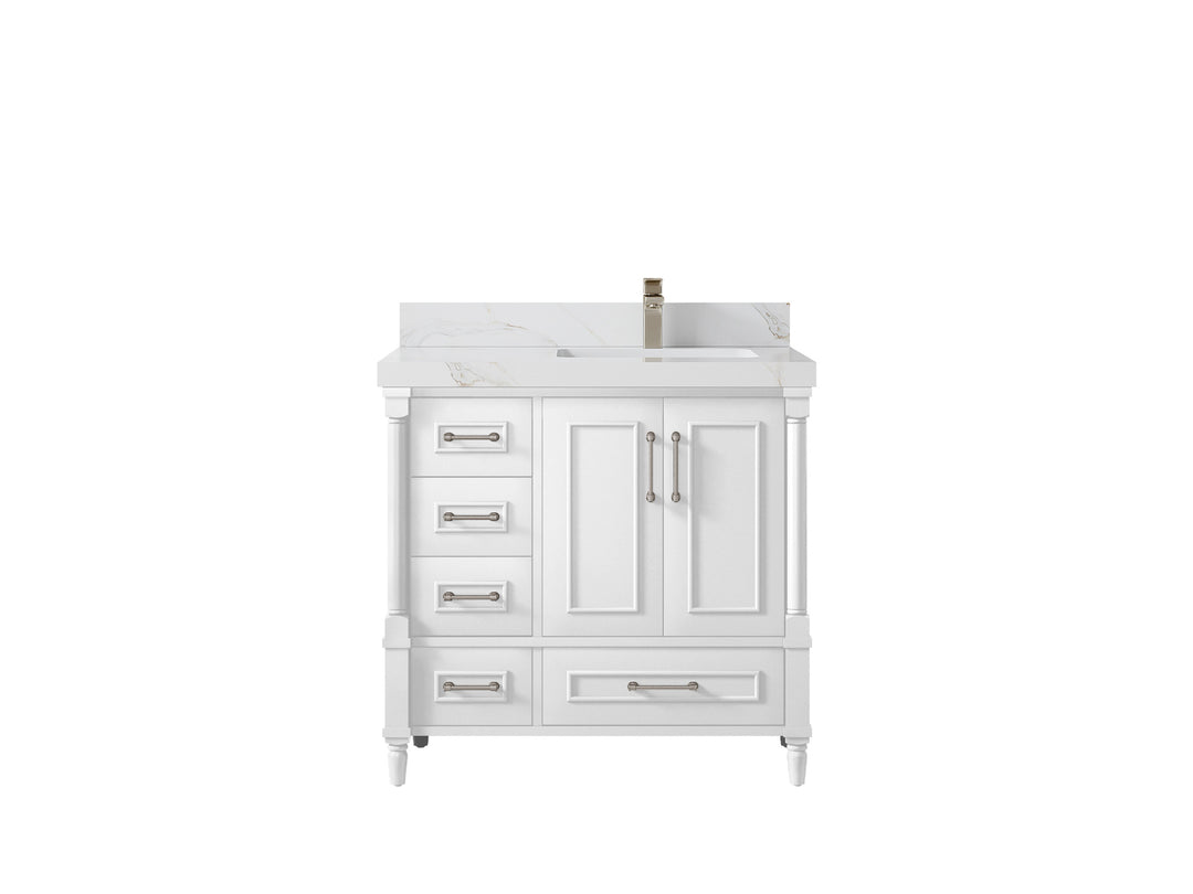 Aberdeen 36 in. W x 22 in. D Right Offset Sink Bathroom Vanity