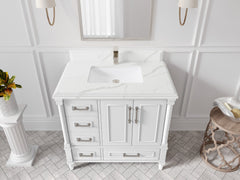 Aberdeen 36 in. W x 22 in. D Center Sink Bathroom Vanity - photo 21