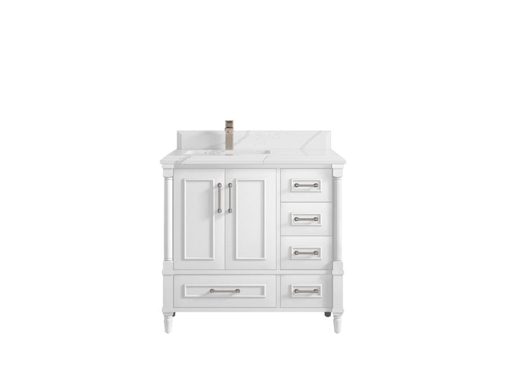 Aberdeen 36 in. W x 22 in. D Left Offset Sink Bathroom Vanity - photo 22