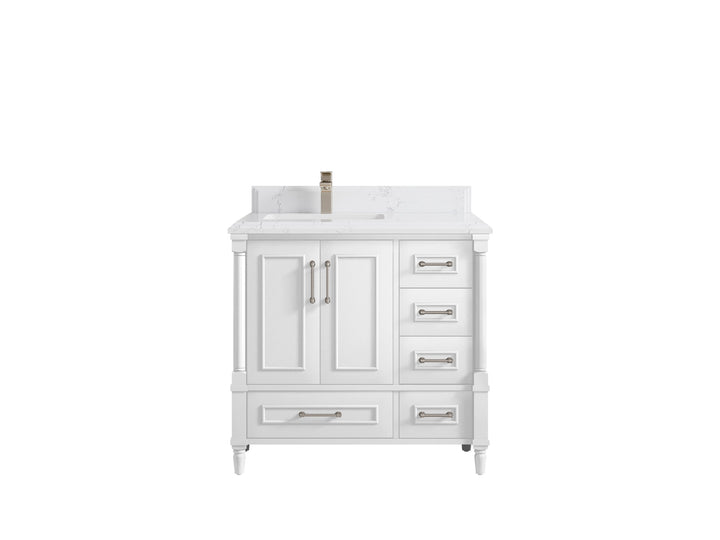 Aberdeen 36 in. W x 22 in. D Left Offset Sink Bathroom Vanity - photo 24