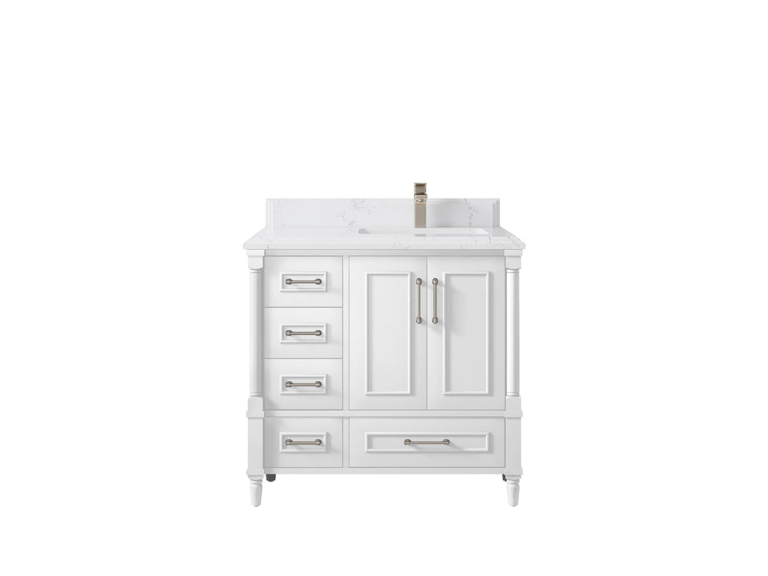 Aberdeen 36 in. W x 22 in. D Right Offset Sink Bathroom Vanity