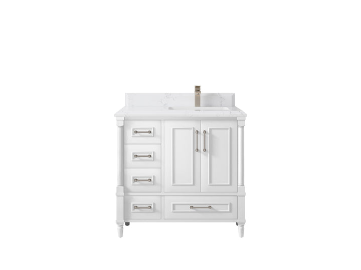 Aberdeen 36 in. W x 22 in. D Right Offset Sink Bathroom Vanity - photo 24