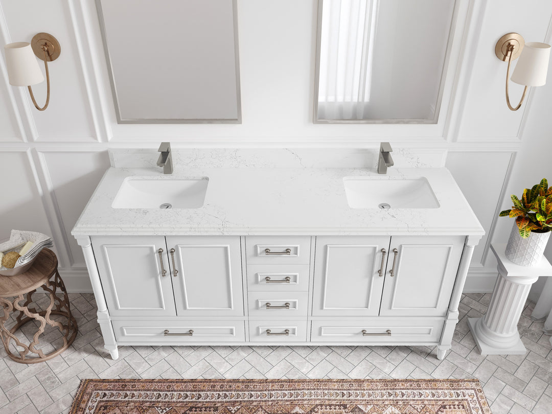 Aberdeen 72 in. W x 22 in. D Double Sink Bathroom Vanity