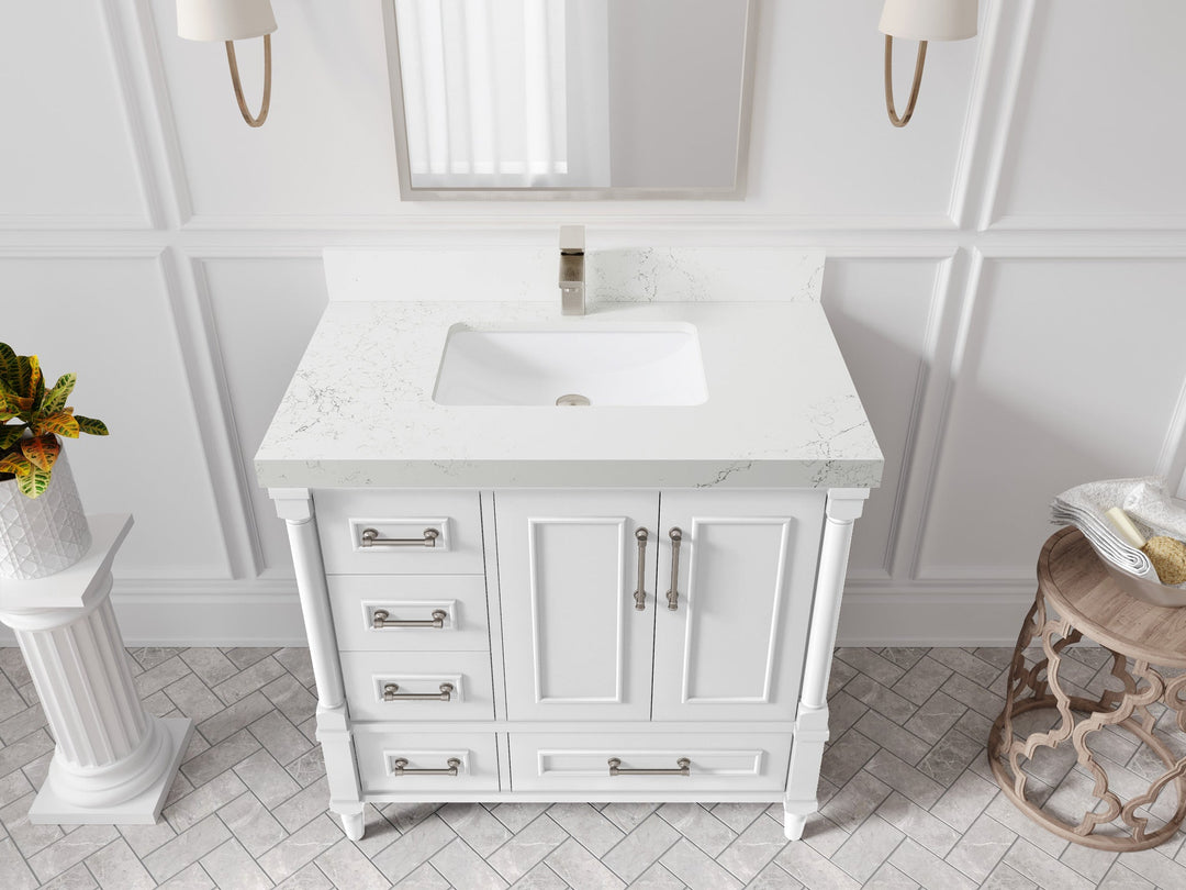 Aberdeen 36 in. W x 22 in. D Center Sink Bathroom vanity