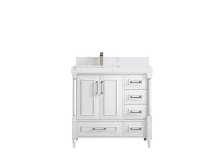 Aberdeen 36 in. W x 22 in. D Left Offset Sink Bathroom Vanity - photo 28