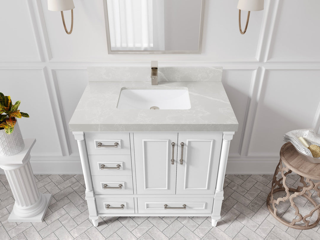Aberdeen 36 in. W x 22 in. D Center Sink Bathroom vanity