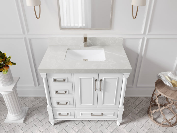 Aberdeen 36 in. W x 22 in. D Center Sink Bathroom vanity - photo 29